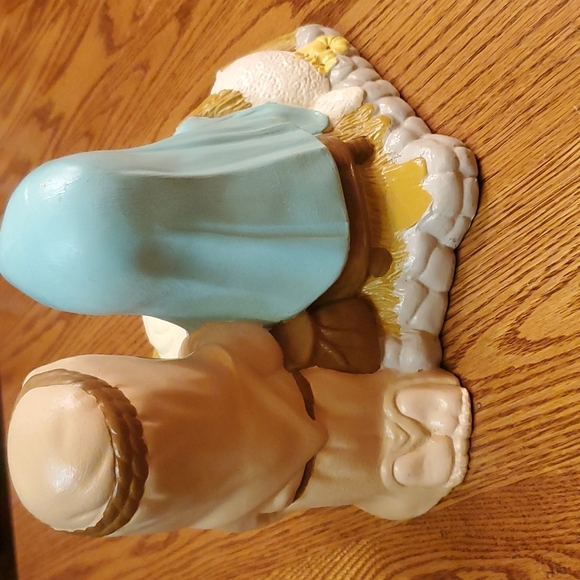 5 Large Vintage Scioto Ceramic Nativity Painted Figurines from 1978 - Picture 5 of 16
